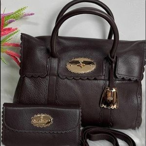 Mulberrytwo-way handbag & sling & matching wallet.